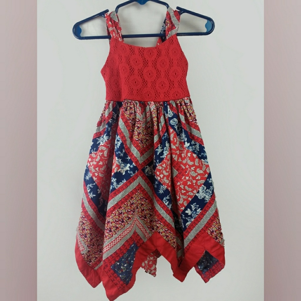 Red White and Blue Toddler Dress